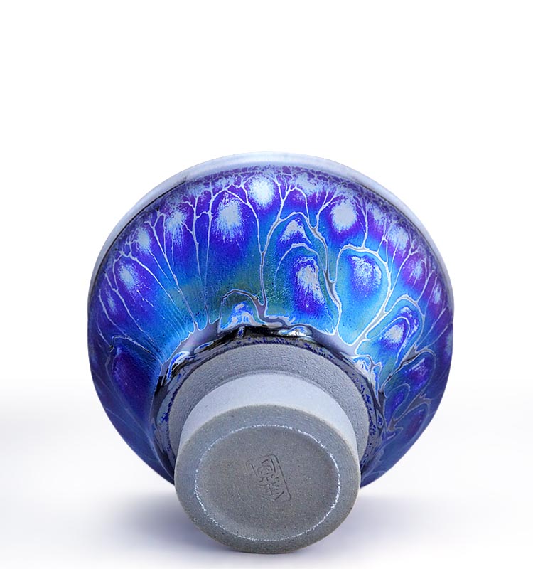 Exquisite Handmade Jian Teaware Set with Iridescent Oil-Spot Glaze