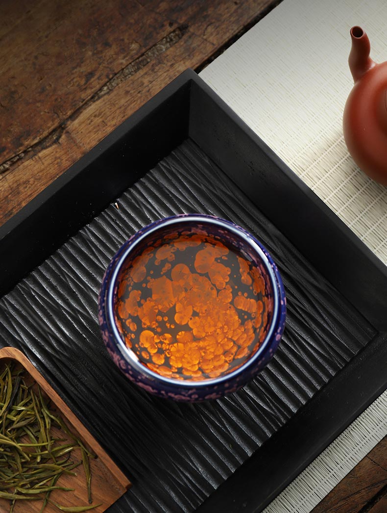 Ethereal Blossom Jian Zhan Ceramic Tea Cup Set