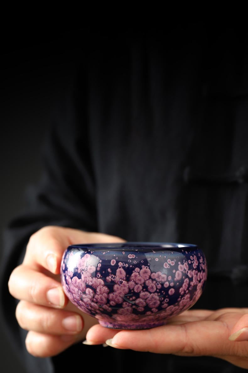 Ethereal Blossom Jian Zhan Ceramic Tea Cup Set