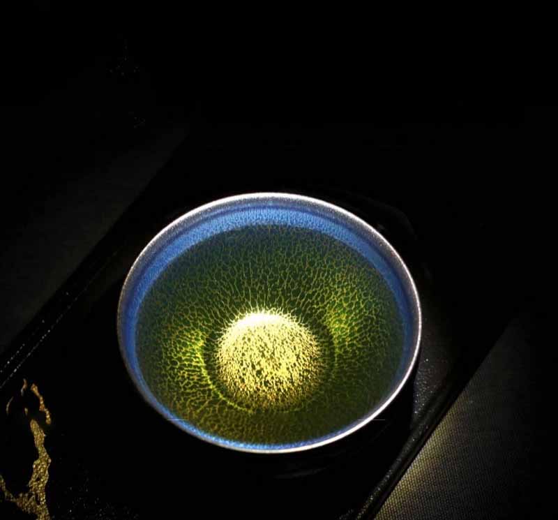 Exquisite Blue Qilin Jian Zhan Teacup - Handcrafted Porcelain from Jianyang