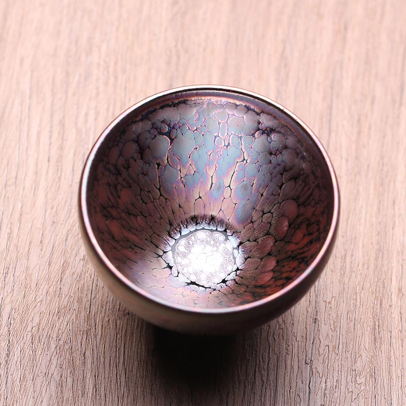 Exquisite Handcrafted Jian Zhan Tea Cup with Oil-spot Glaze