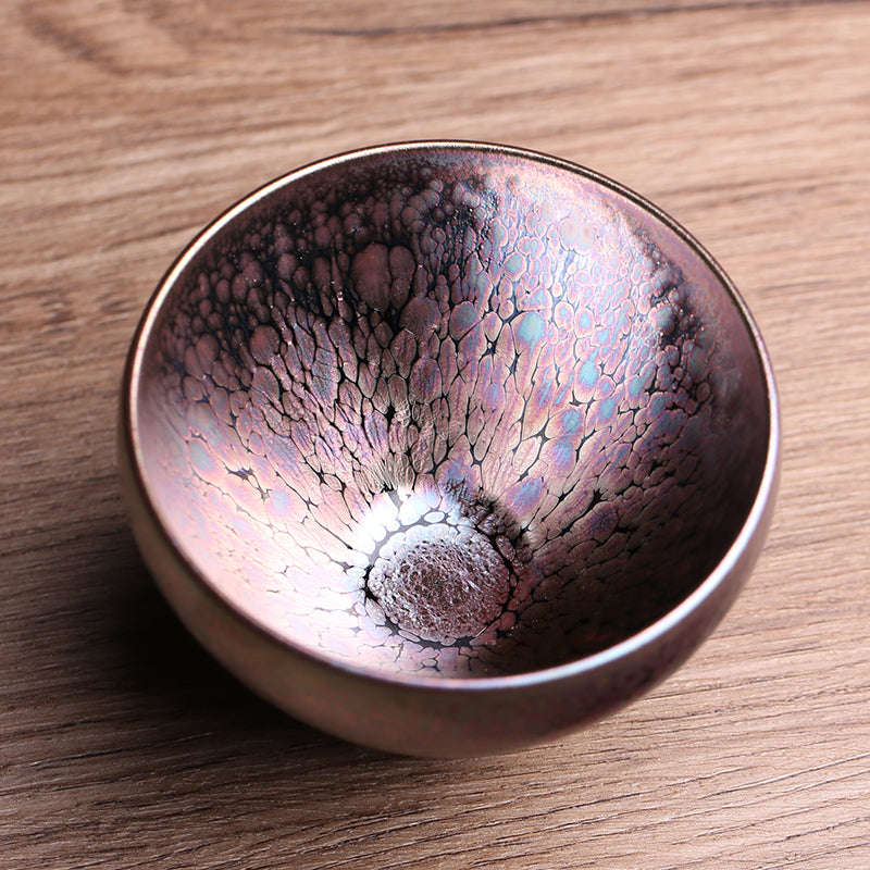 Exquisite Handcrafted Jian Zhan Tea Cup with Oil-spot Glaze