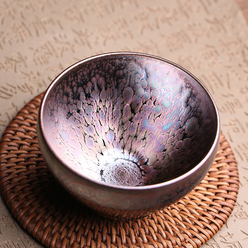 Exquisite Handcrafted Jian Zhan Tea Cup with Oil-spot Glaze