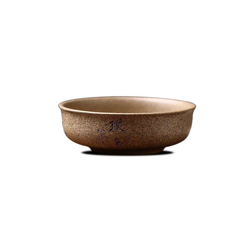 Experience Stillness and Strength – Handcrafted Yixing Clay Teacup with “Raw Jade” Inscription