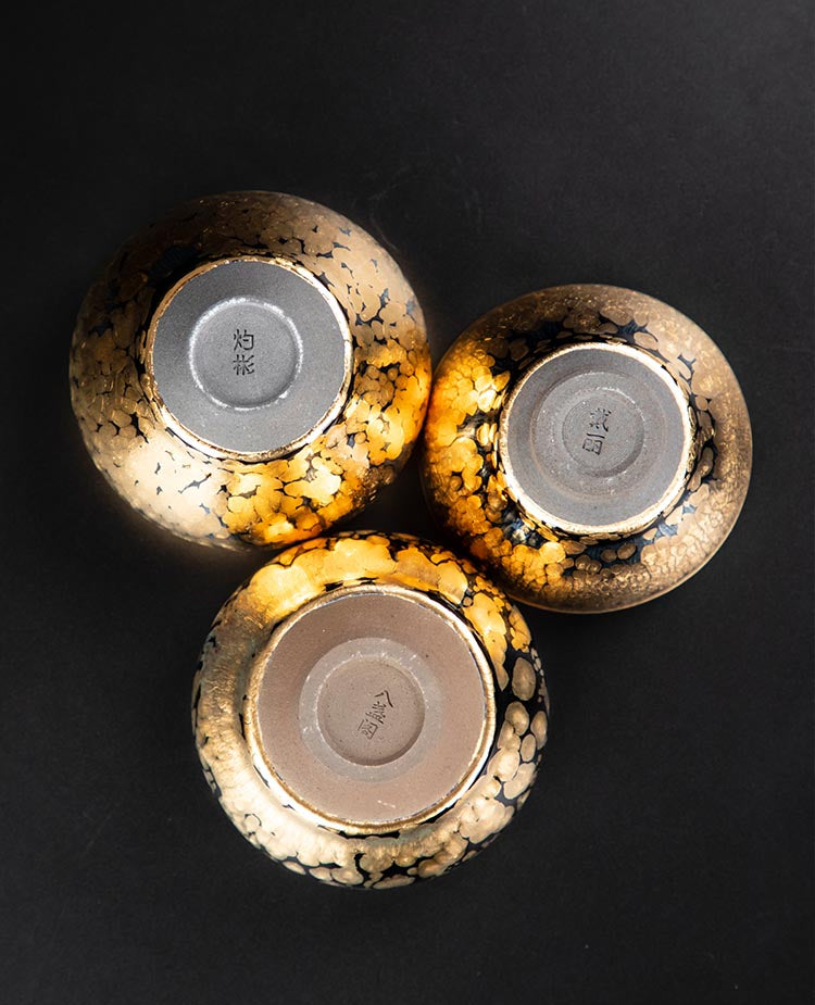 Golden Oil Drop Jian Zhan Teacup - Handcrafted Elegance from Jianyang