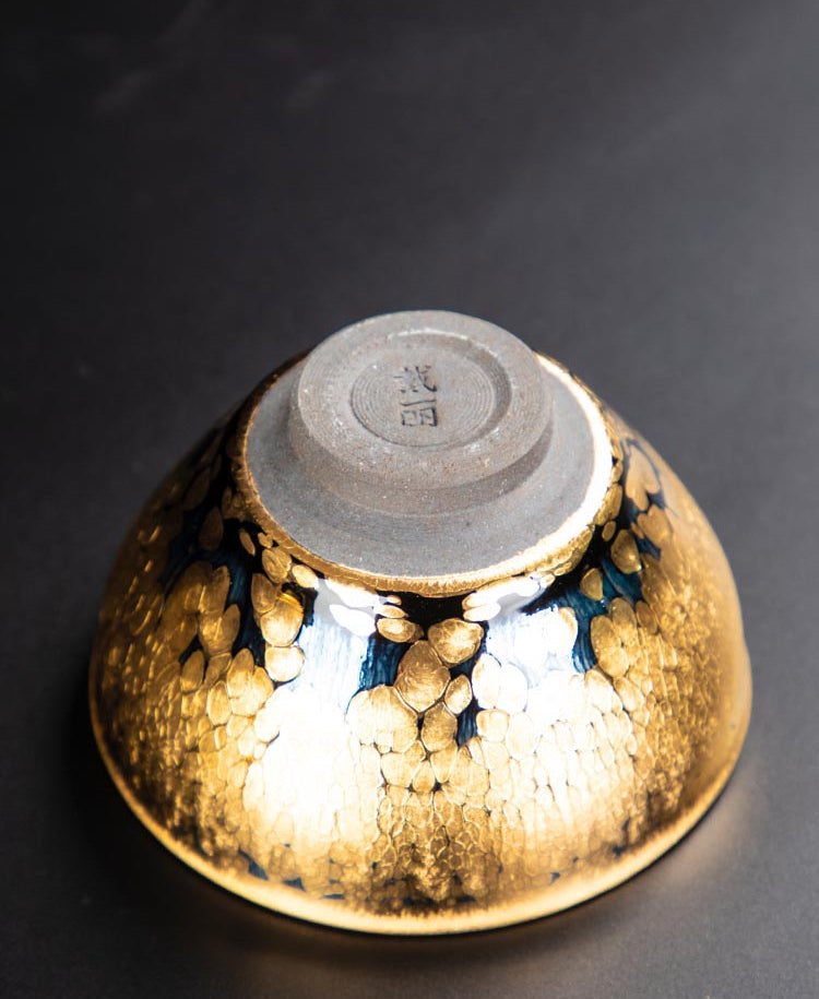 Golden Oil Drop Jian Zhan Teacup - Handcrafted Elegance from Jianyang