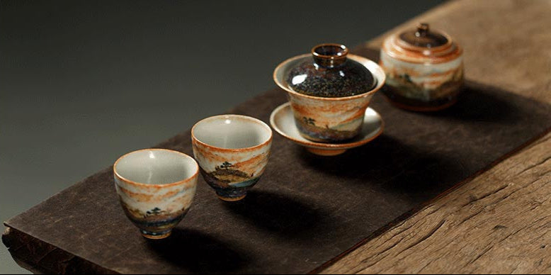 Hand-Painted Zhino Glaze Tea Cup - Artisan Crafted from Jingdezhen