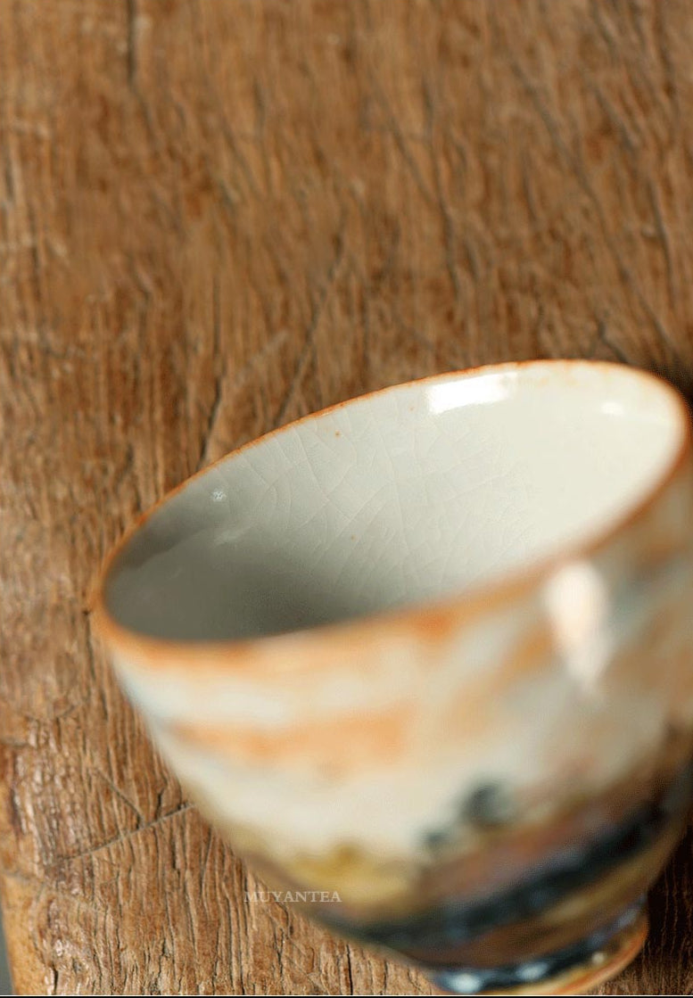 Hand-Painted Zhino Glaze Tea Cup - Artisan Crafted from Jingdezhen