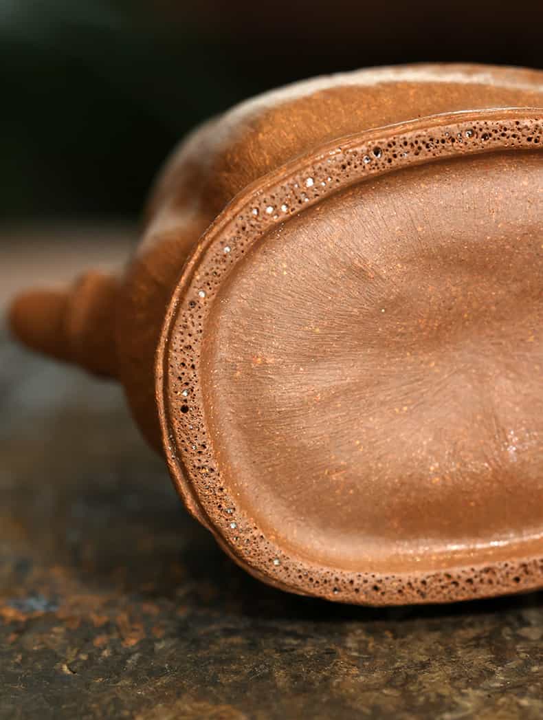 Handcrafted Bamboo Segment Zisha Teapot – Natural Huanglong Mountain Old Zisha Clay 120cc