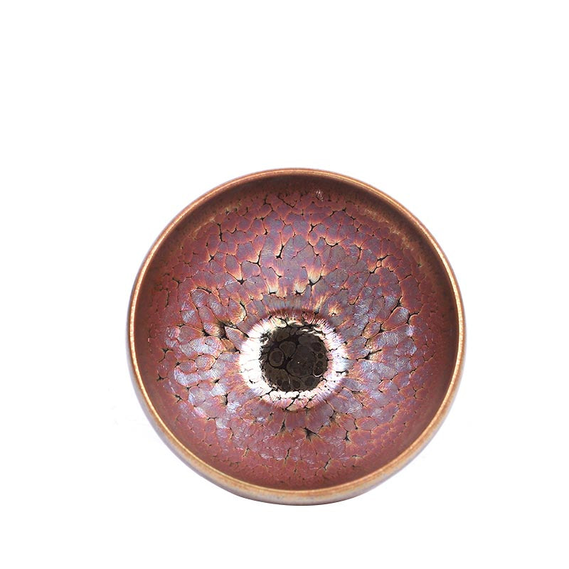 Handcrafted Jian Zhan Tea Cup by Zhang Junxiang – Golden Pheasant Oil Spot Masterpiece