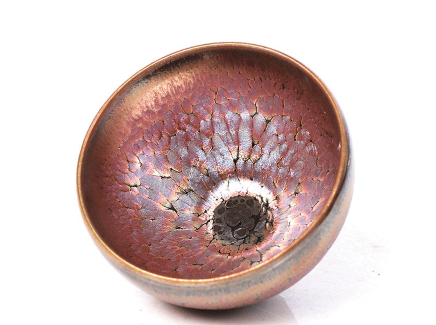 Handcrafted Jian Zhan Tea Cup by Zhang Junxiang – Golden Pheasant Oil Spot Masterpiece