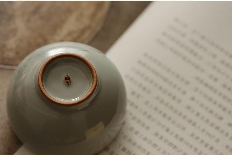 Handcrafted Sky Blue Ru Kiln Teacup - Jingdezhen Collection