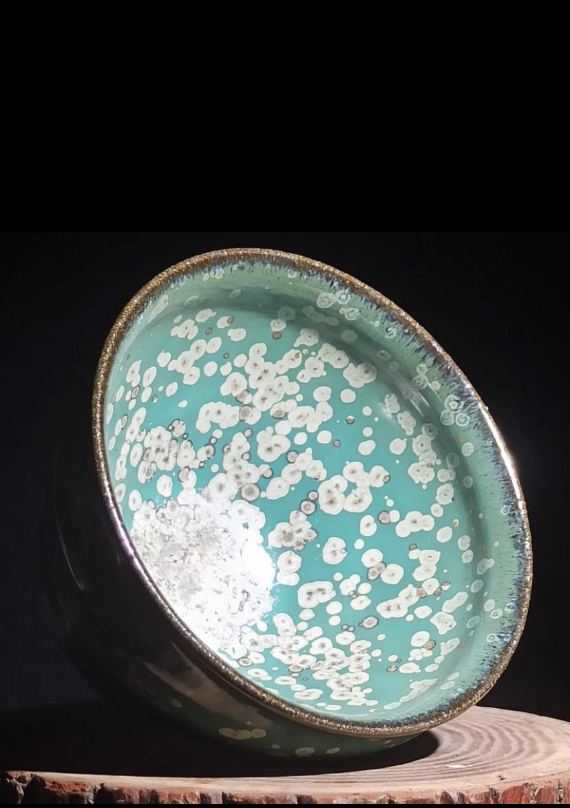 Jian Kiln Master Tea Cup with Plum Blossom Motif