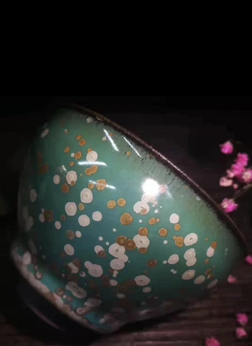 Jian Kiln Master Tea Cup with Plum Blossom Motif