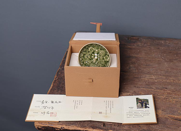 Qingyun Blossom Pu'er Cup - Exquisite Longquan Celadon Tea Masterpiece