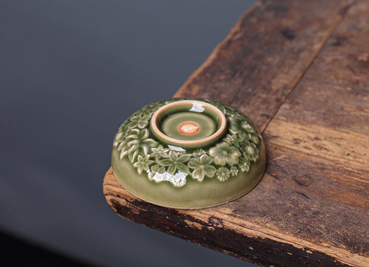 Qingyun Blossom Pu'er Cup - Exquisite Longquan Celadon Tea Masterpiece