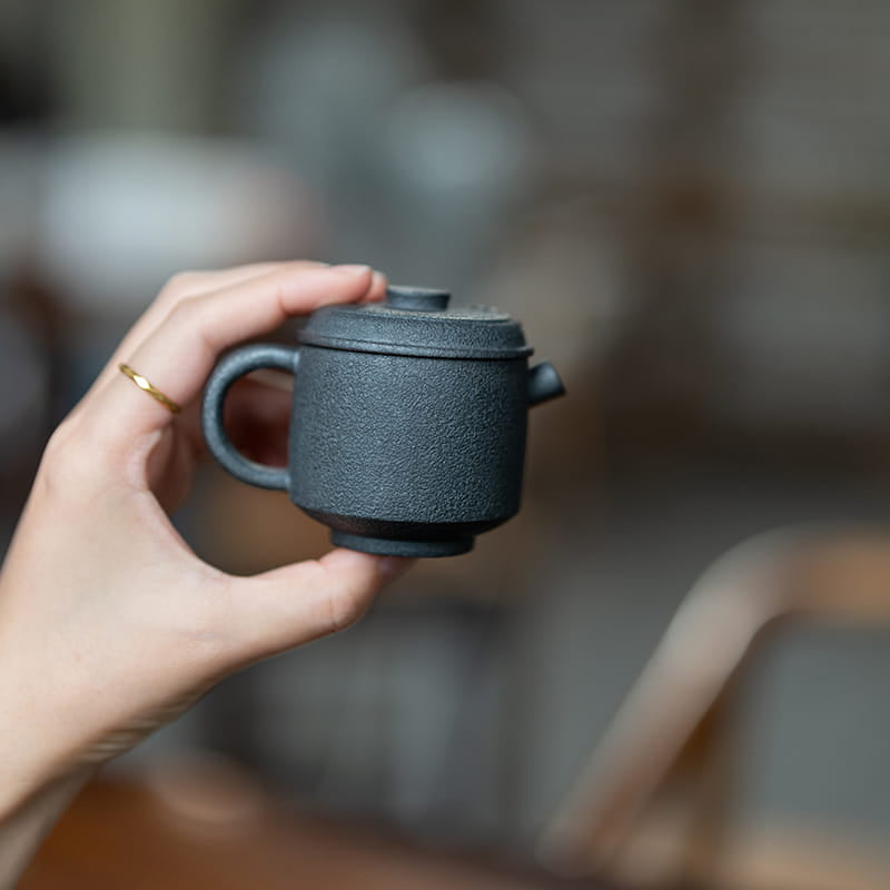 Yixing Zisha Teapot – 90ml Wood-Fired Purple Clay Pot, Handcrafted & Engraved