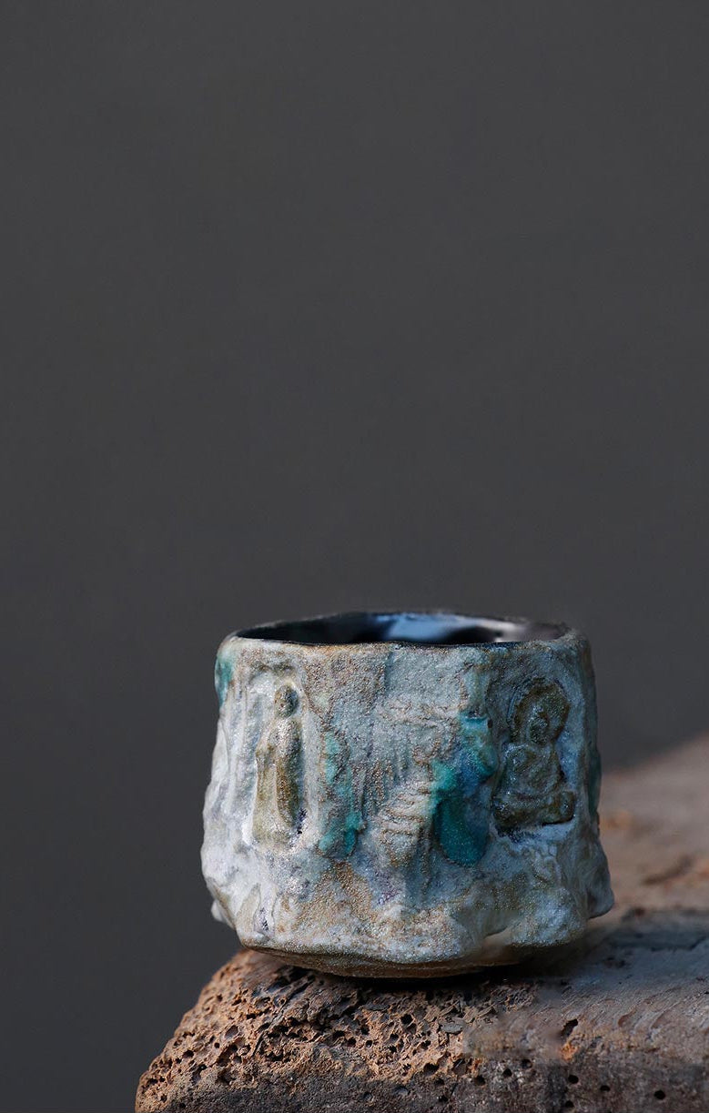 Zen Artistry: Handcrafted Shino Tea Cup with Ancient Wisdom