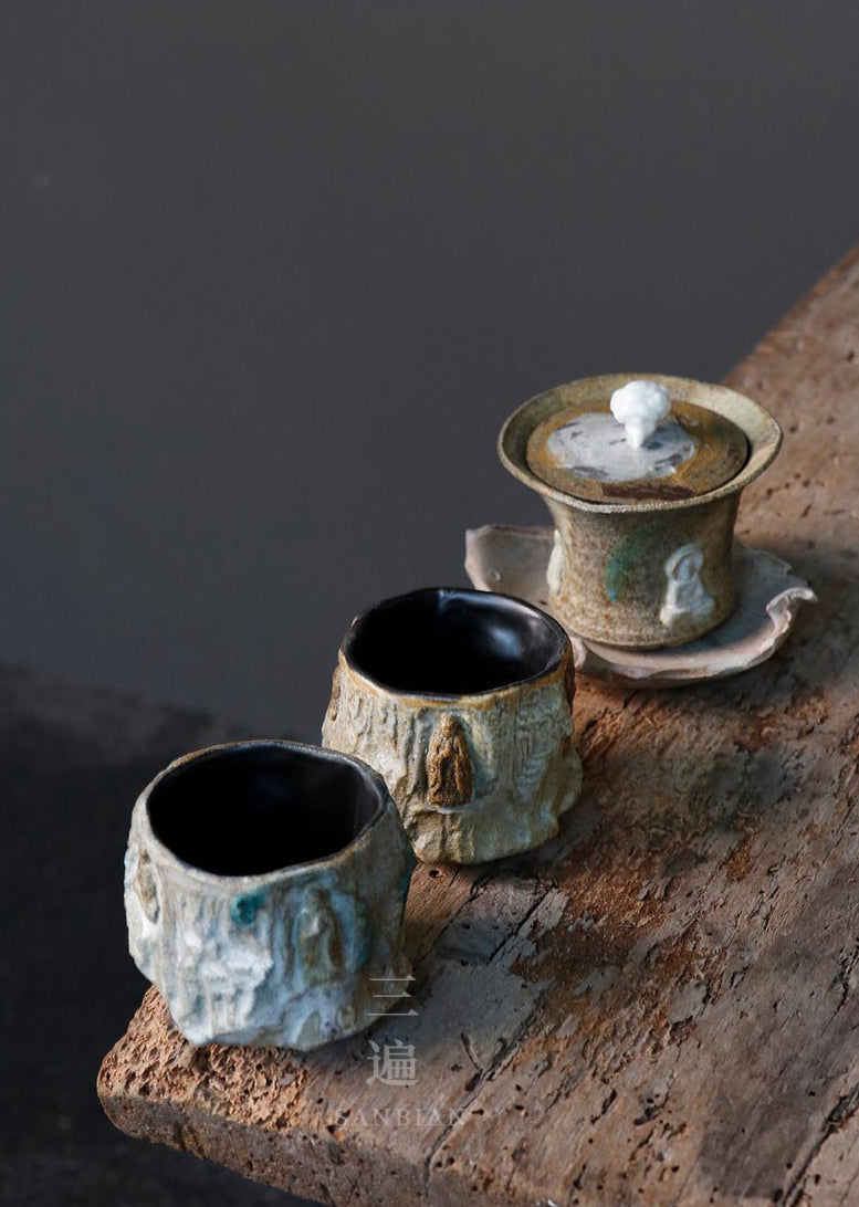 Zen Artistry: Handcrafted Shino Tea Cup with Ancient Wisdom