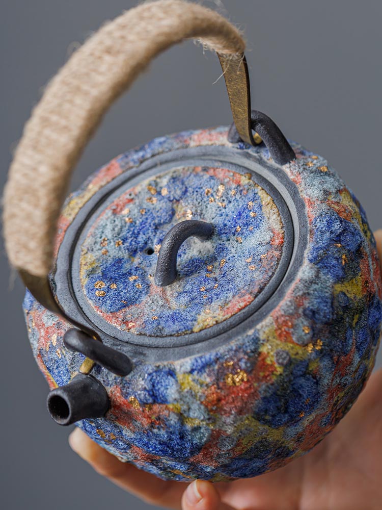 Master Lin's Handcrafted Mineral Glaze Teapot Rustic Large Teapot