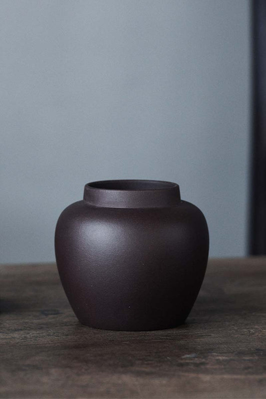 Yixing Mini Zisha Tea Awakening Jar – Handmade Purple or Red Clay Storage Canister for Pu-erh, Oolong, and Black Tea