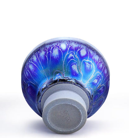Exquisite Handmade Jian Teaware Set with Iridescent Oil-Spot Glaze