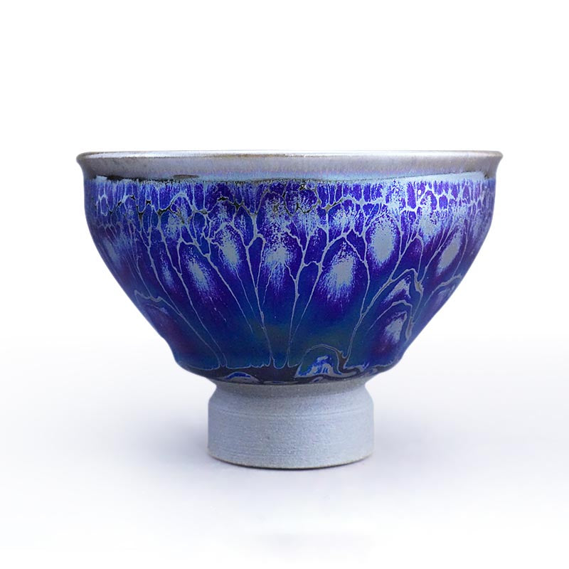 Exquisite Handmade Jian Teaware Set with Iridescent Oil-Spot Glaze