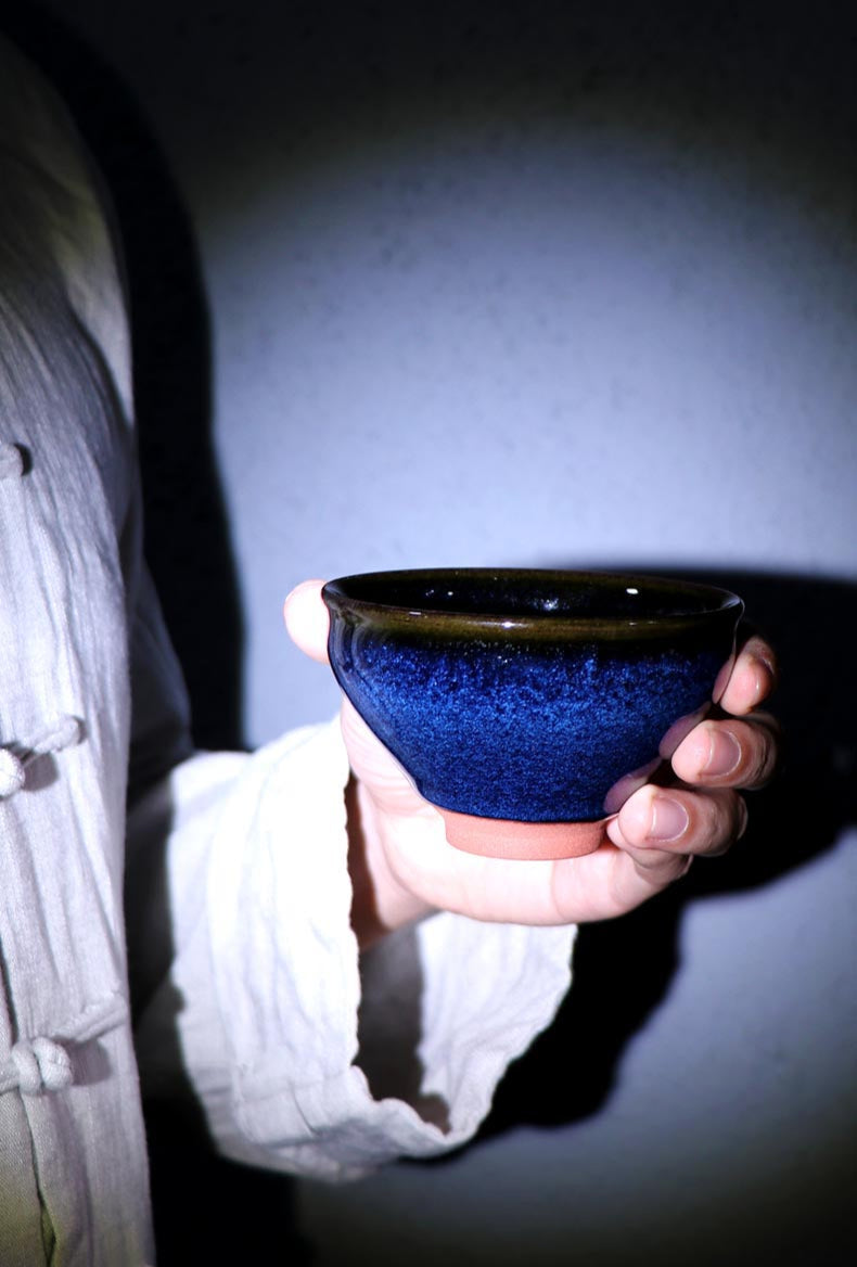 Dream Blue Jian Zhan Tea Cup - Handcrafted by Wu Ji Wang
