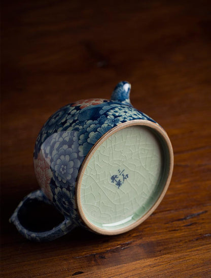 Exquisite Hand-Painted Blue and White Subglaze Teapot from Jingdezhen