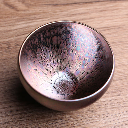 Exquisite Handcrafted Jian Zhan Tea Cup with Oil-spot Glaze