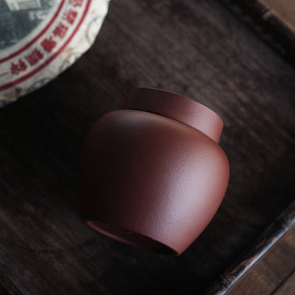 Yixing Mini Zisha Tea Awakening Jar – Handmade Purple or Red Clay Storage Canister for Pu-erh, Oolong, and Black Tea