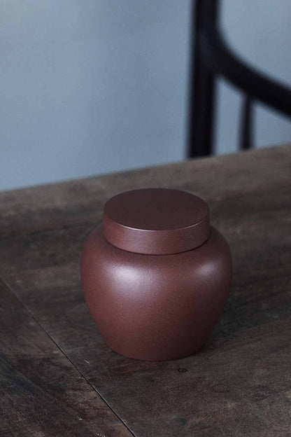 Yixing Mini Zisha Tea Awakening Jar – Handmade Purple or Red Clay Storage Canister for Pu-erh, Oolong, and Black Tea