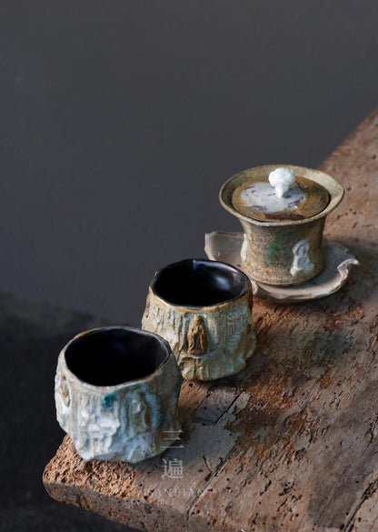 Zen Artistry: Handcrafted Shino Tea Cup with Ancient Wisdom