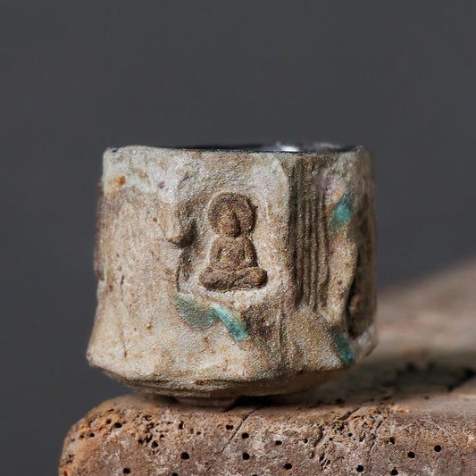 Zen Artistry: Handcrafted Shino Tea Cup with Ancient Wisdom
